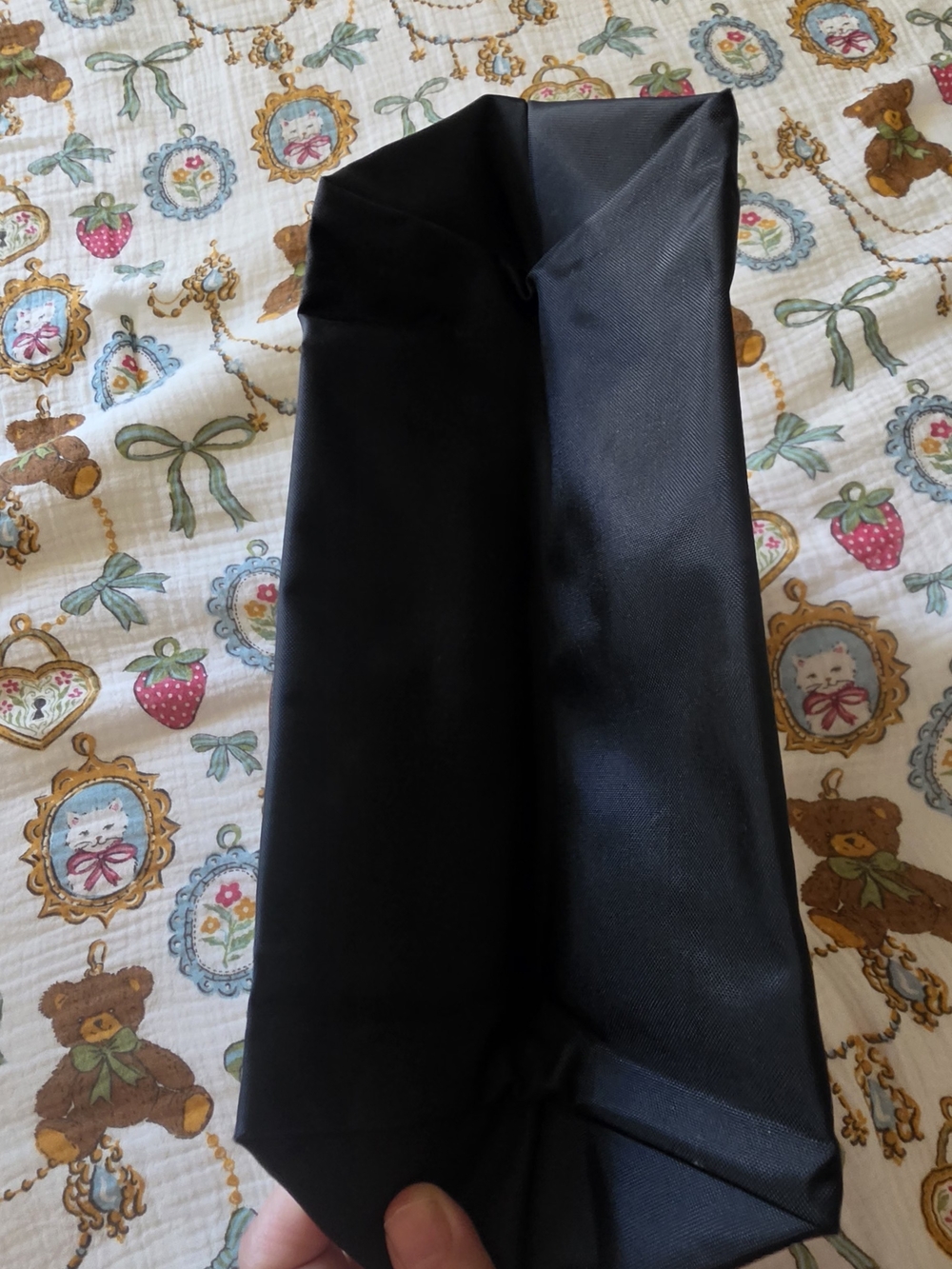 Longchamp Le Pliage Small Nylon Tote in Black with Brown Trim - Picture 4 of 12